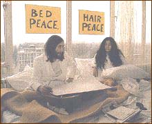 John and Yoko at the Amsterdam Bed-In For Peace.